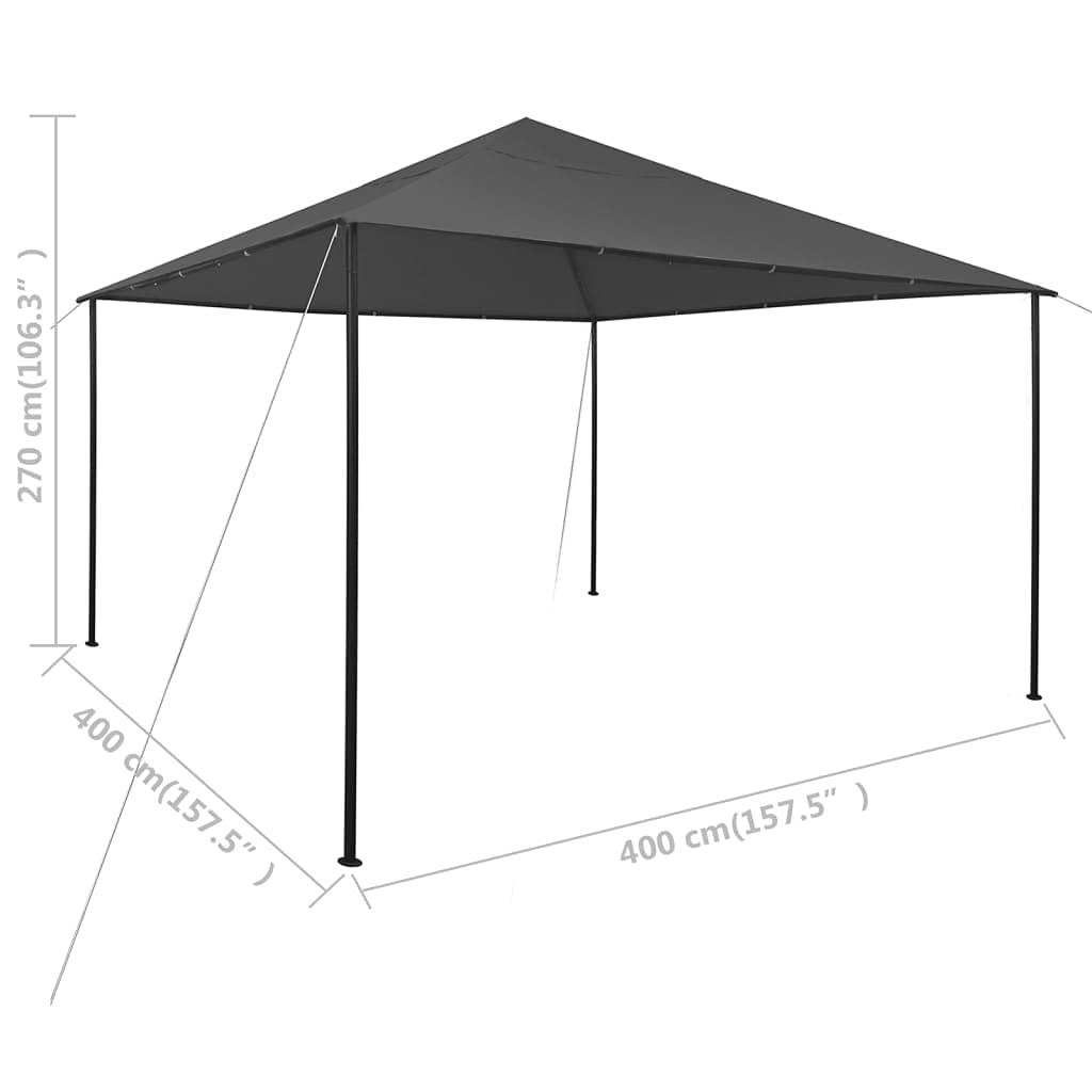 Gazebo 157.5"x157.5"x106.3" Anthracite N9449