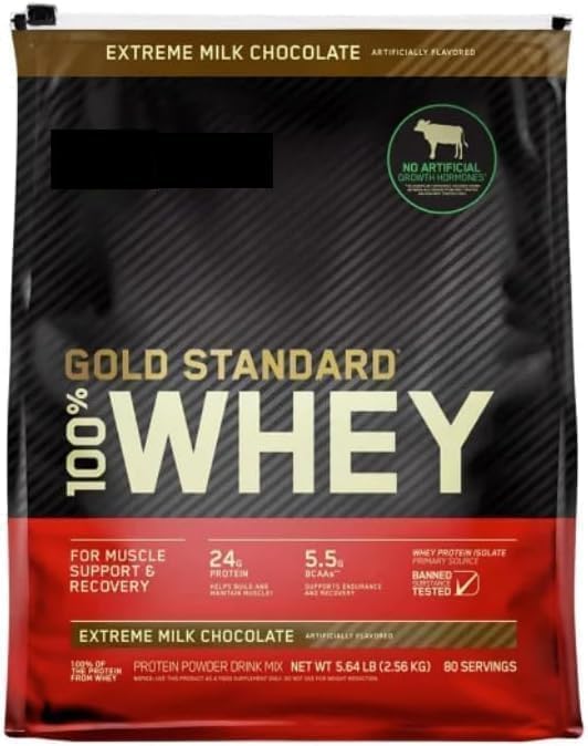 100% Whey Protein Powder, Extreme Milk Chocolate, 5.64 lb H199017