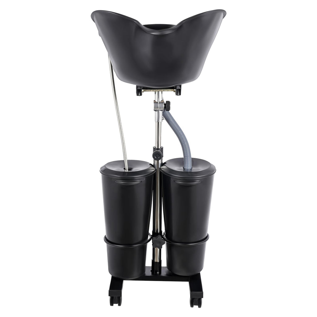Portable Shampoo Bowl Electric Pump 2 Buckets Height Adjustable Y92934