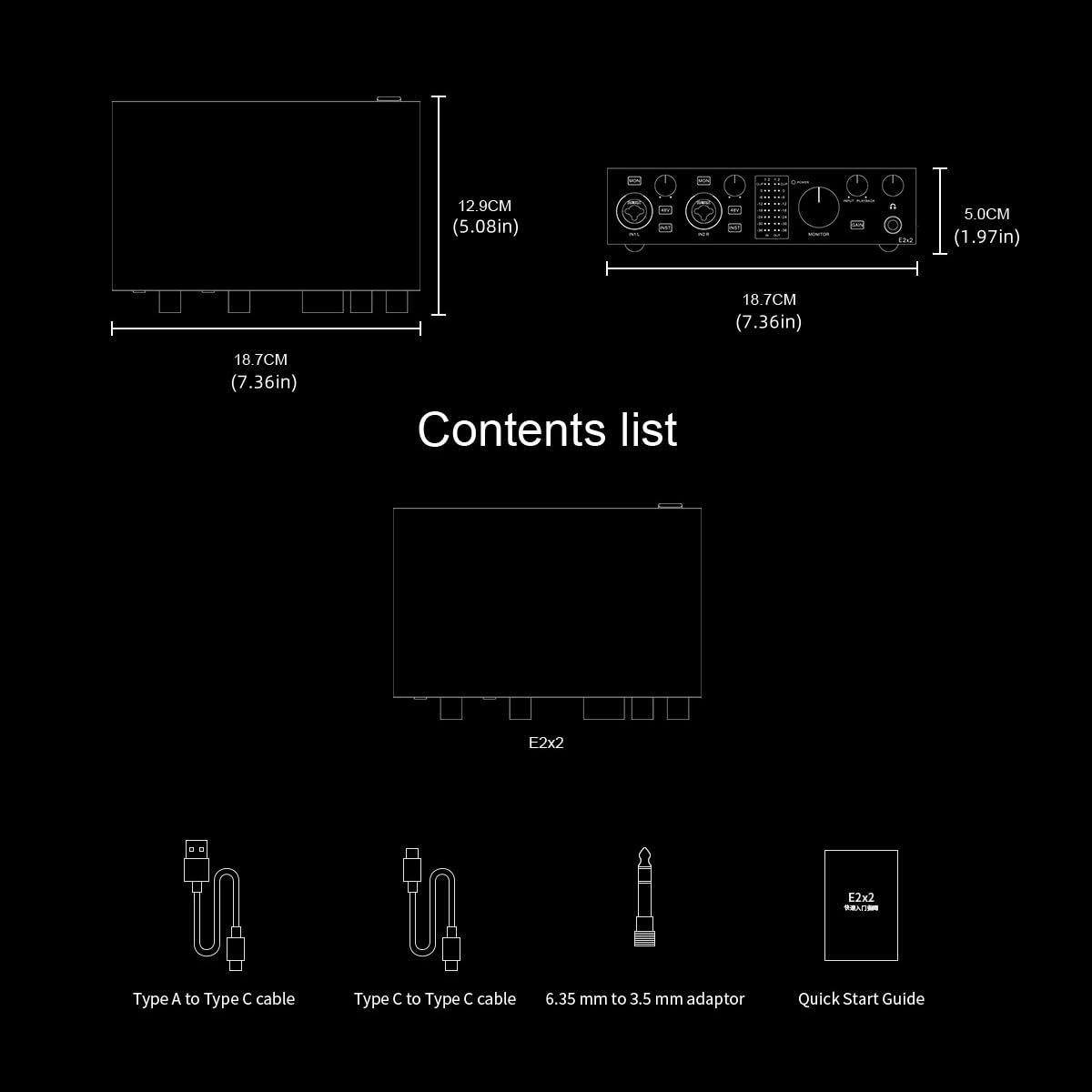 USB Audio Interface with 48V Phantom Power, Black V249281
