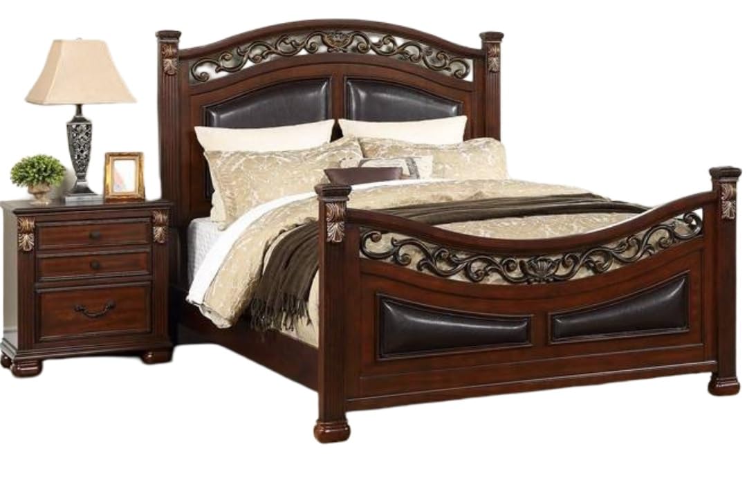 California King Size Padded Headboard and Footboard R9093