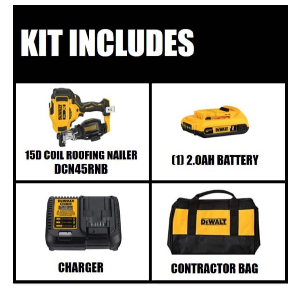 20V MAX Lithium-Ion Cordless Roofing Nailer Kit with Battery Charger and Bag J928047
