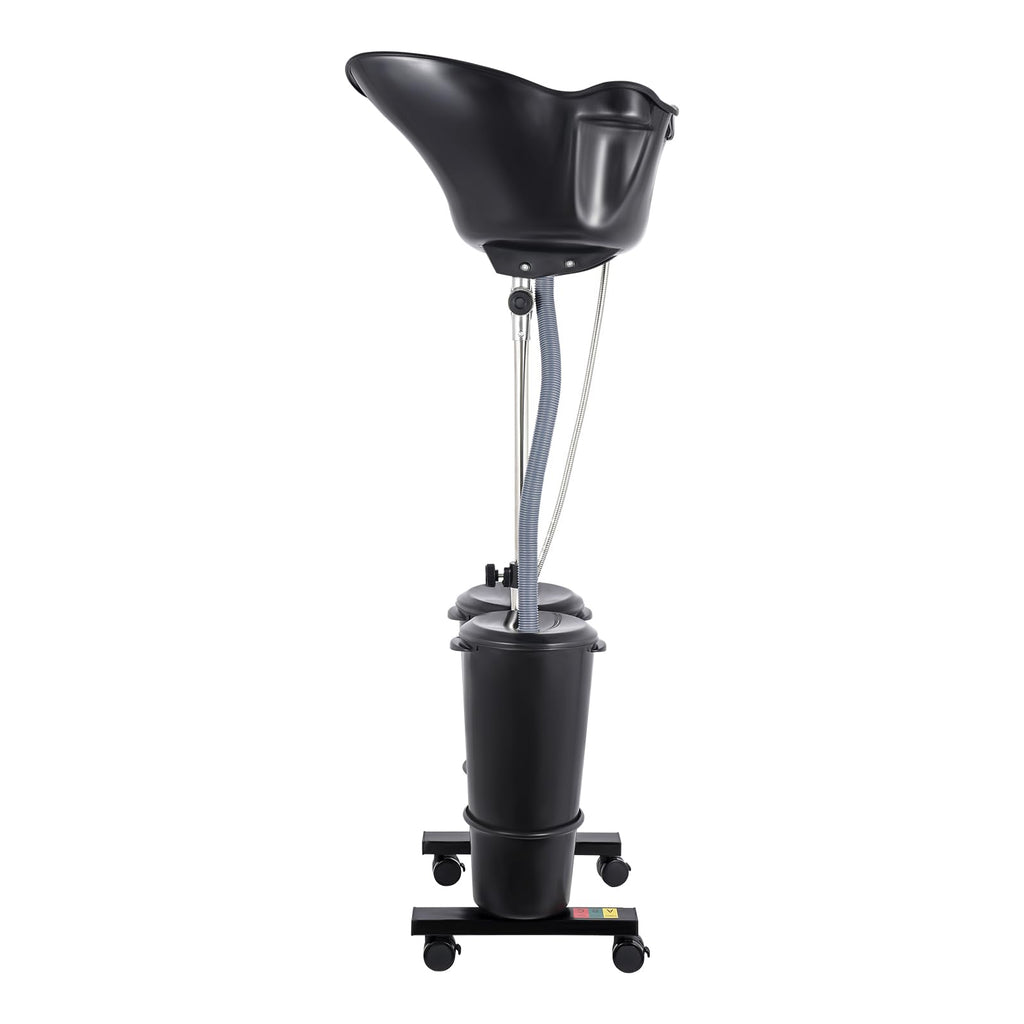 Portable Shampoo Bowl Electric Pump 2 Buckets Height Adjustable Y92934