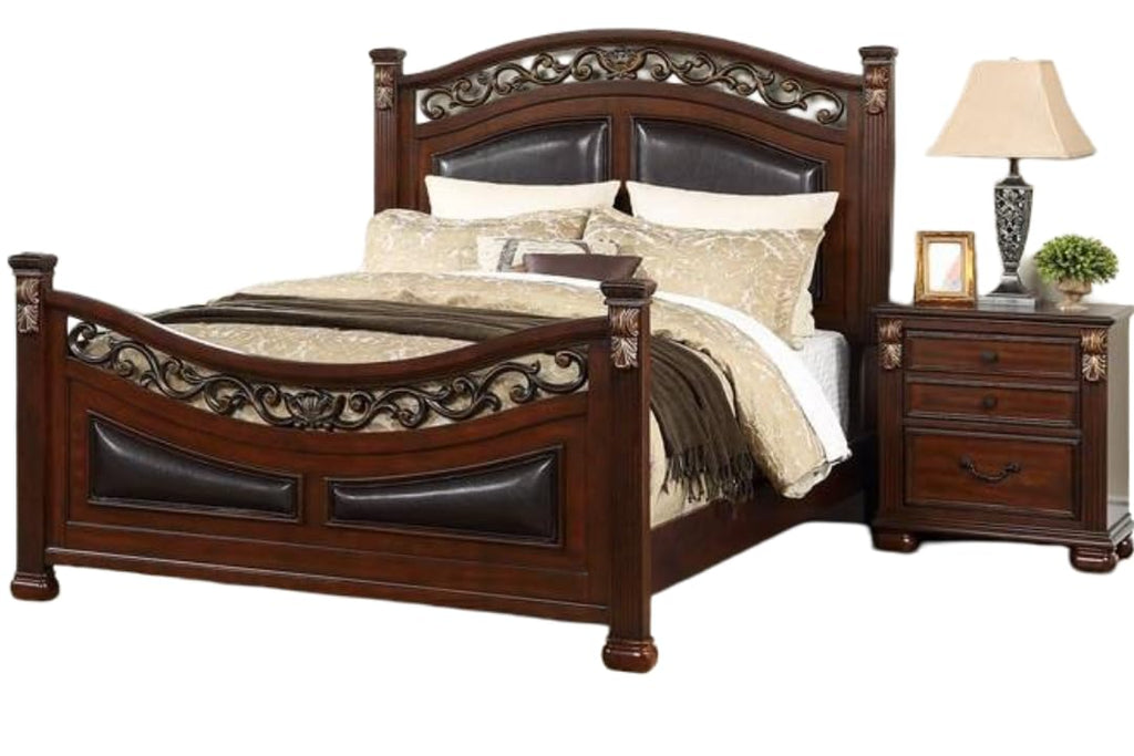 California King Size Padded Headboard and Footboard R9093