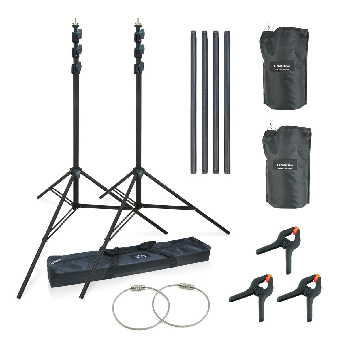 10Ft Adjustable Background Stand Backdrop Support System Kit with Carry Bag Y82379