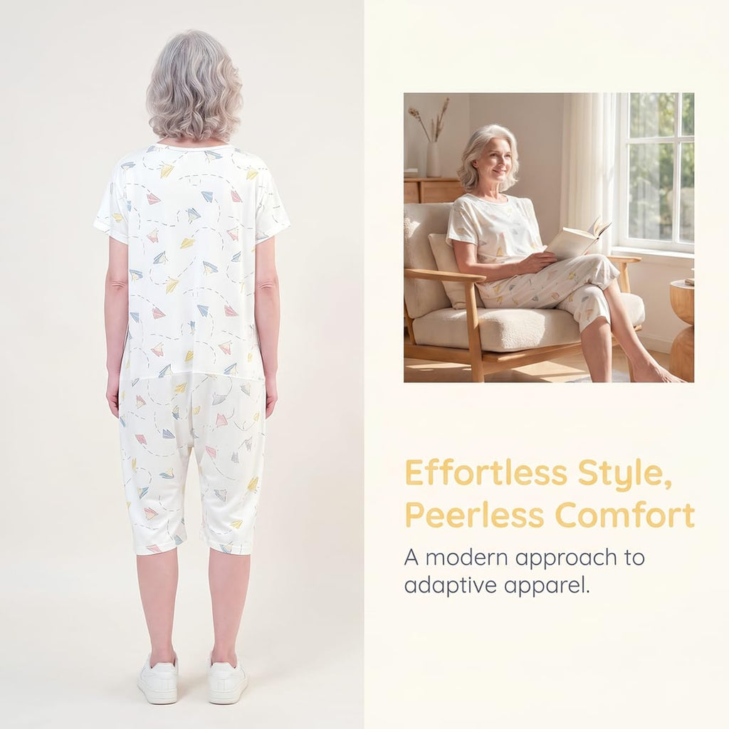 Anti-Strip Adaptive Jumpsuit with Back-Zipper R271