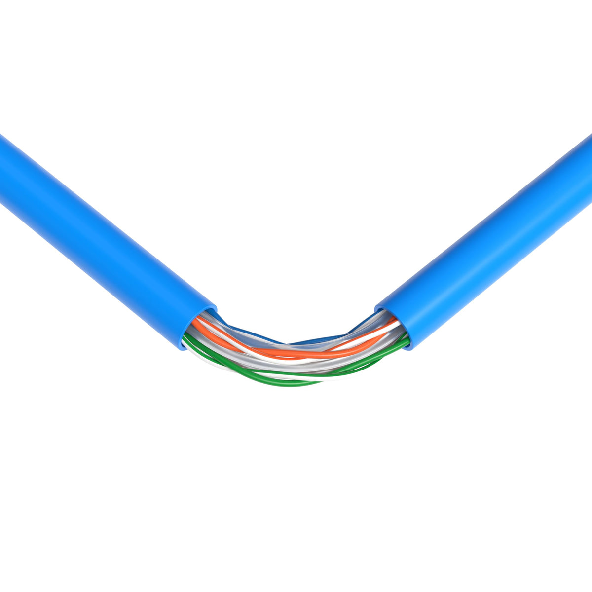 1000ft Cat6 Plenum Rated CMP 23AWG Solid CCA UTP 550MHz Bulk Network Cable Blue E41220