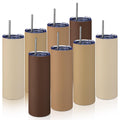 8 Pcs 20oz Insulated Stainless Steel Tumbler with Lid and Straw U6303