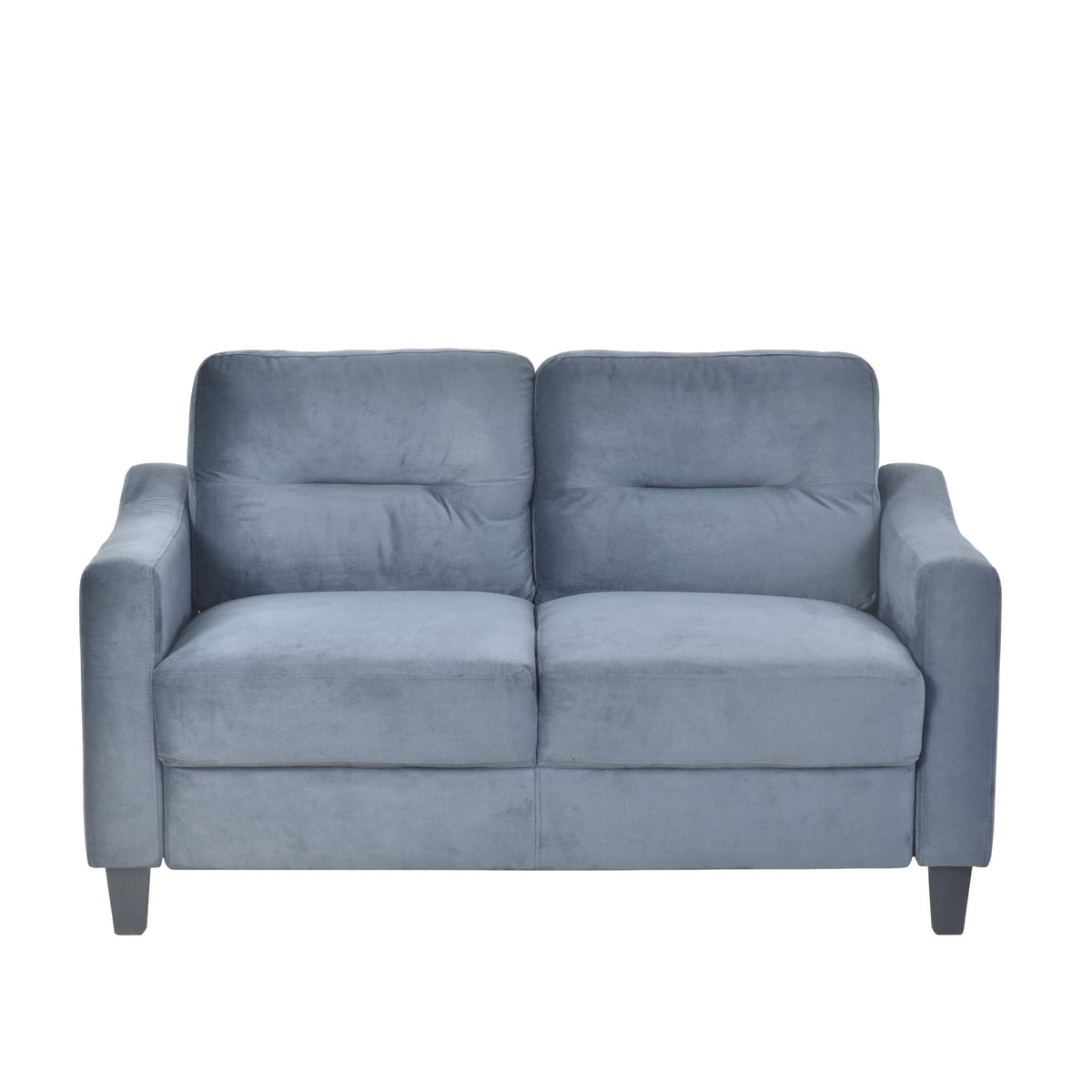 Light Gray Velvet Upholstered Loveseat Sofa M95571
