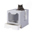Large Foldable Cat Litter Box with Lid and Scoop U841