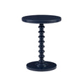 Round Navy Blue Pedestal Accent Table R66375