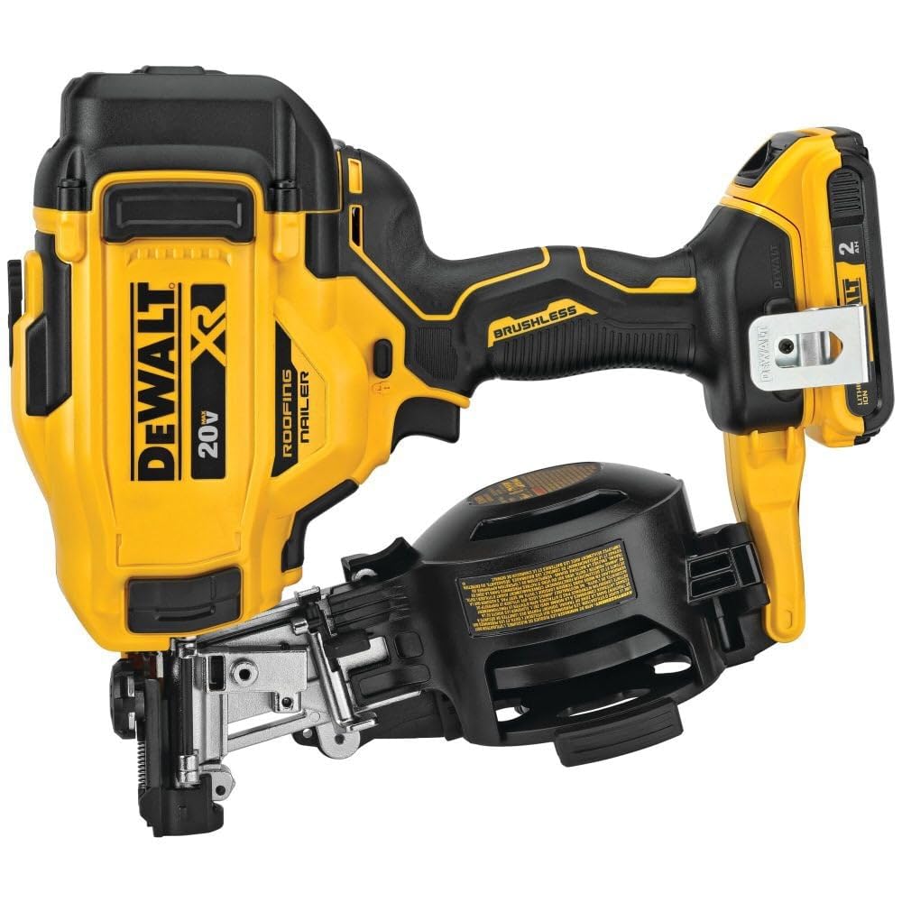 20V MAX Lithium-Ion Cordless Roofing Nailer Kit with Battery Charger and Bag J928047