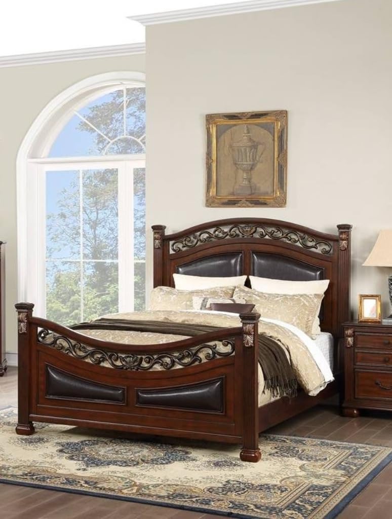 California King Size Padded Headboard and Footboard R9093