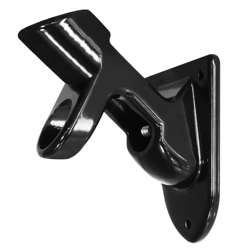 Two-Position Flag Pole Holder Mounting Bracket Aluminum 1" Inner Diameter Black R58595