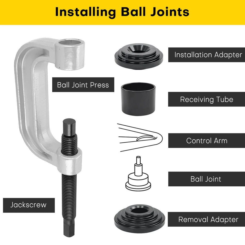 5-in-1 Ball Joint Service & Separator Kit with Pullers, Press, and Adapters H6132