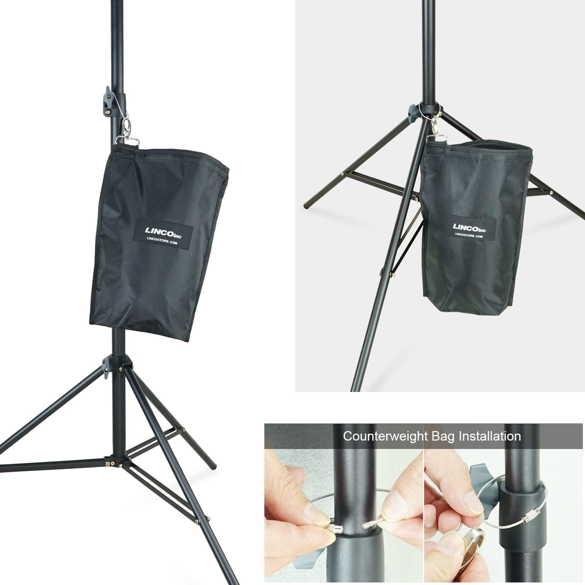 10Ft Adjustable Background Stand Backdrop Support System Kit with Carry Bag Y82379