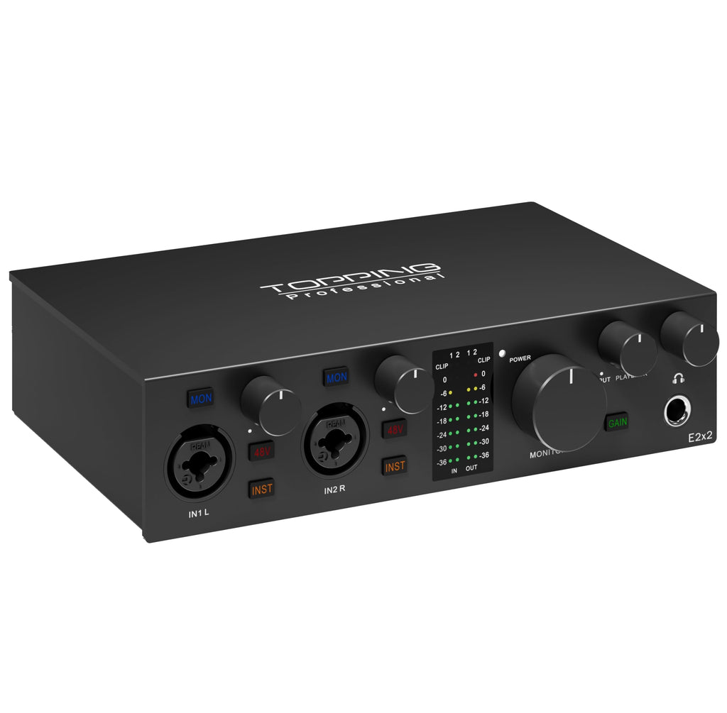 USB Audio Interface with 48V Phantom Power, Black V249281