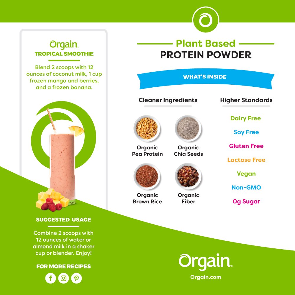 Organic Plant Based Vanilla Bean Protein Powder J68992