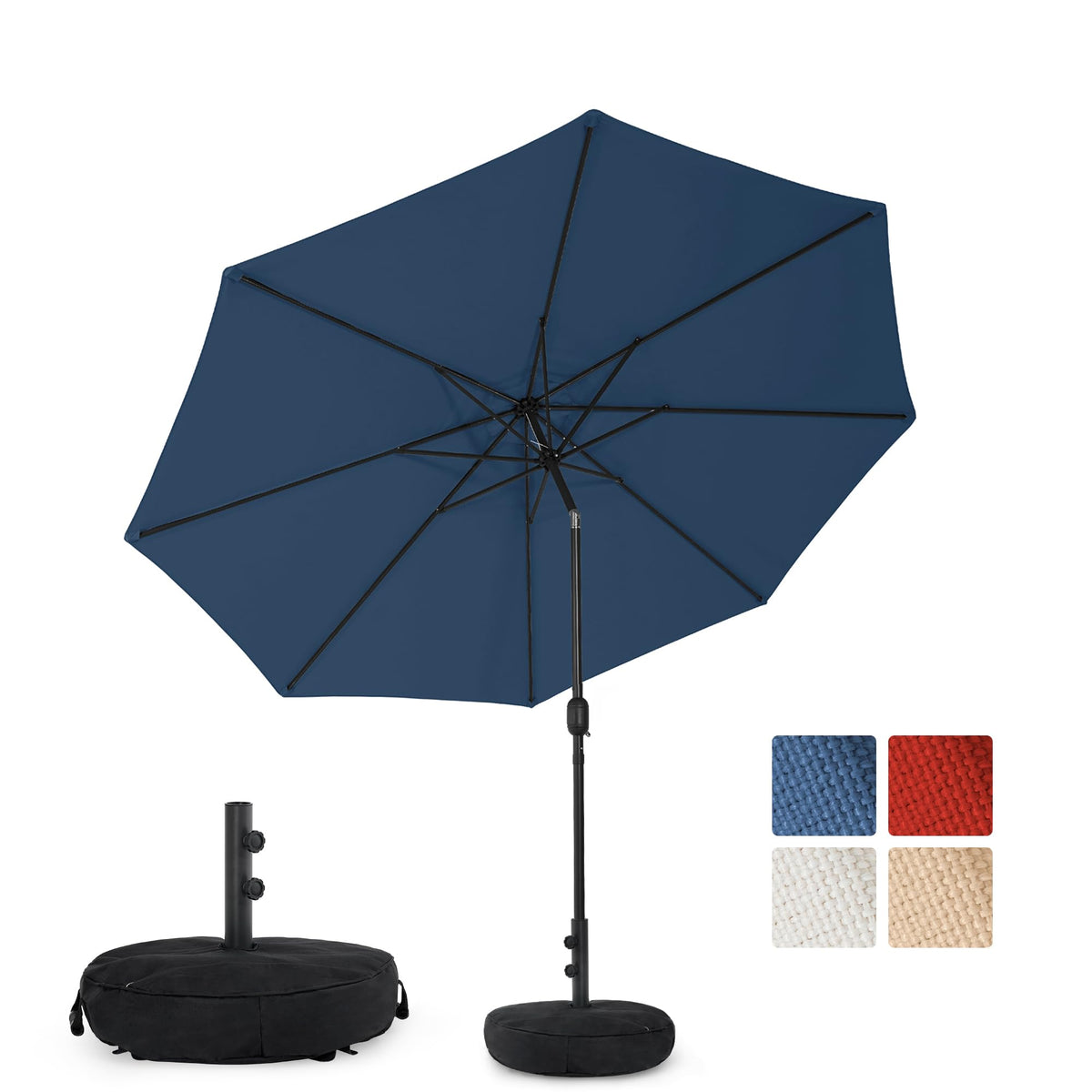 Red Patio Umbrella with Tilt and Crank L18585