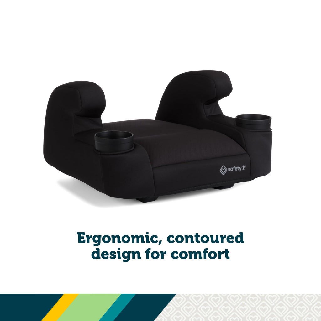 Lightweight Backless Booster Car Seat, 2-Pack, Black X3303