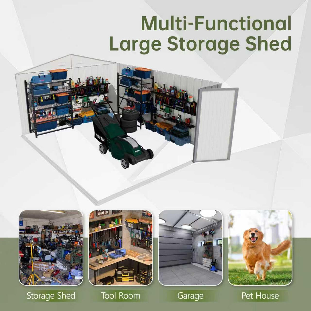 10x14 FT Outdoor Storage Shed M1336