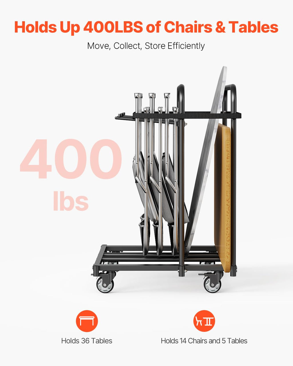 Folding Chair Rack 400 LBS Capacity Heavy-Duty Y7141