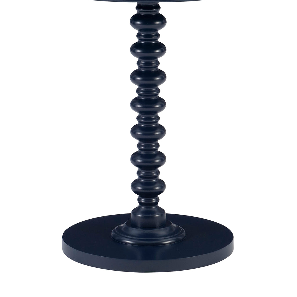 Round Navy Blue Pedestal Accent Table R66375