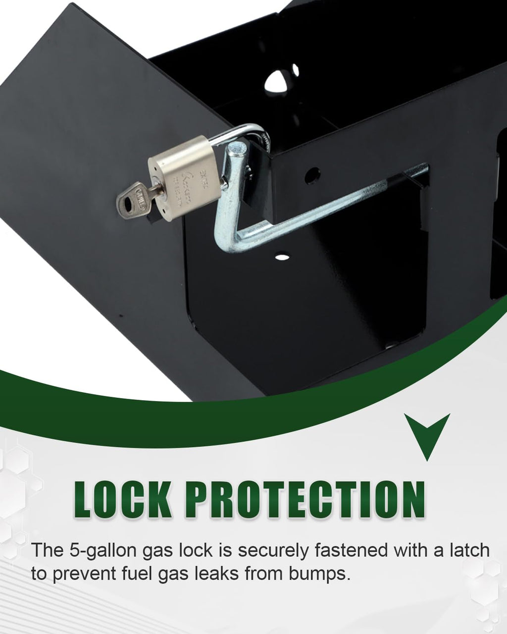 5 Gallon Fuel Gas Can Rack Holder with Lock E3669