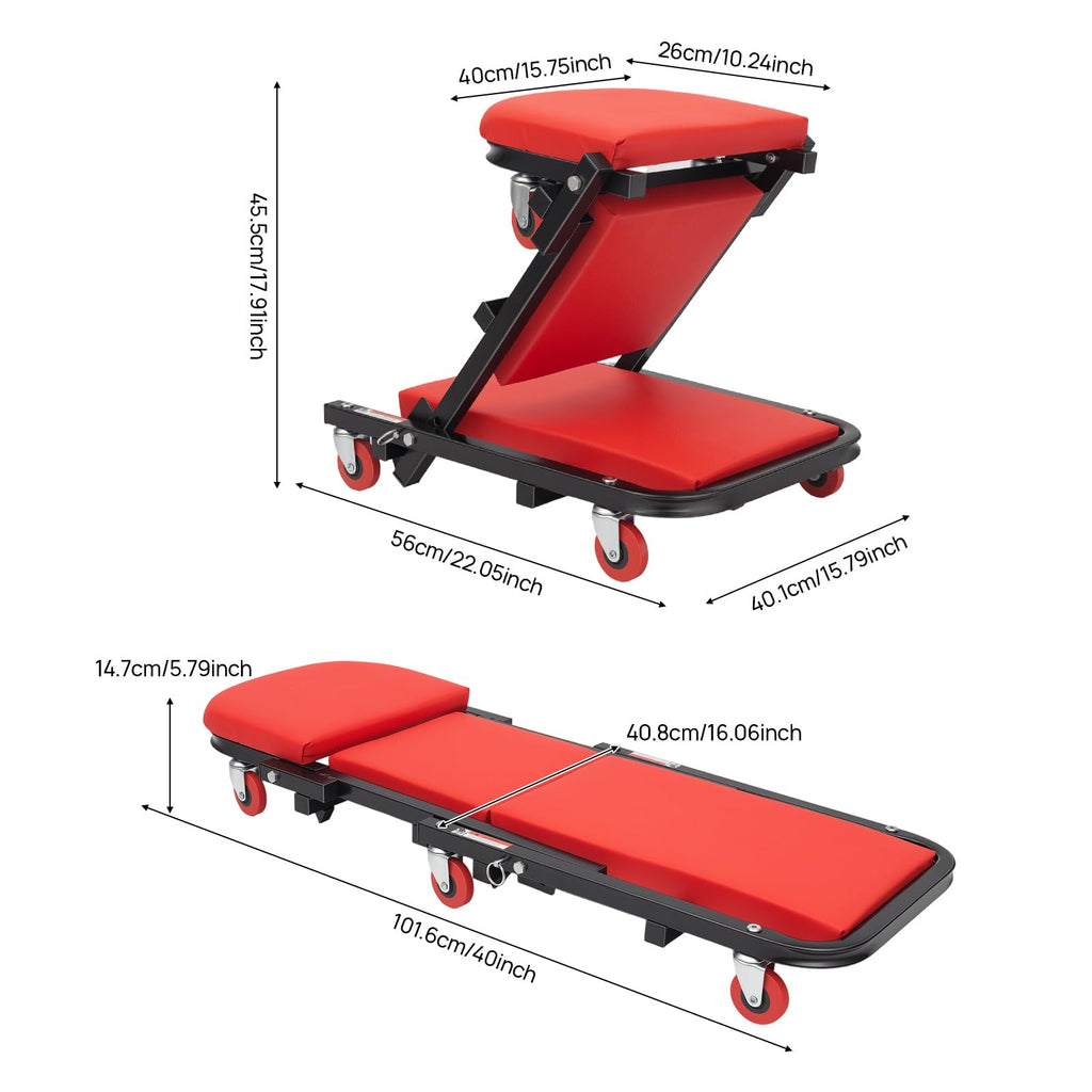 2 in 1 Heavy Duty Rolling Creeper Seat V446573