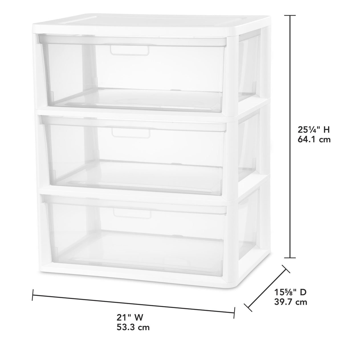 White 3 Drawer Plastic Storage Unit E369