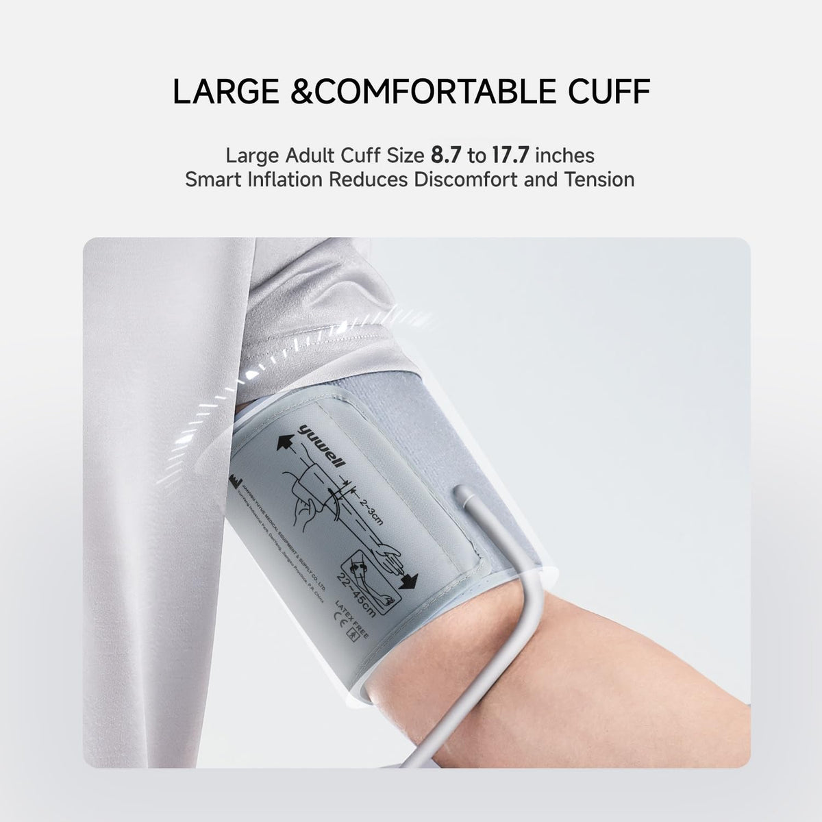 Upper Arm Blood Pressure Monitor with Large Cuff and Large Display E8934