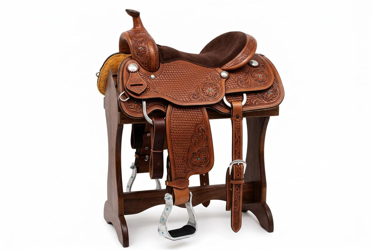Aluminium Barrel Racing Stirrups with Rhinestones U207