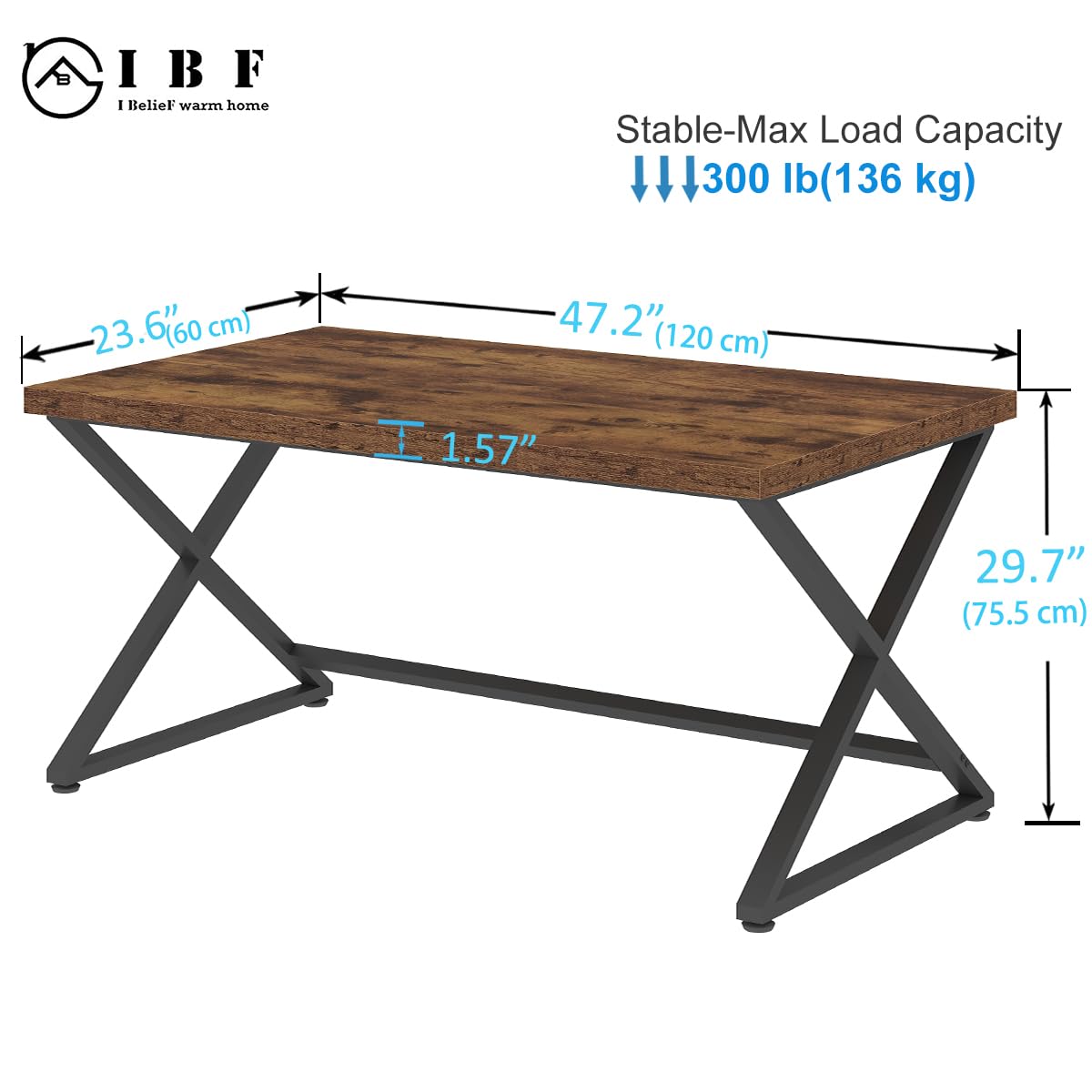 47" Rustic Brown Computer Desk R945650