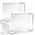 2 Pack Clear Acrylic Display Box with Magnetic Lid I209