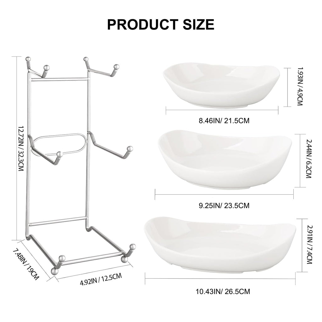 3 Tier Ceramic Fruit Basket with Holder Y2731