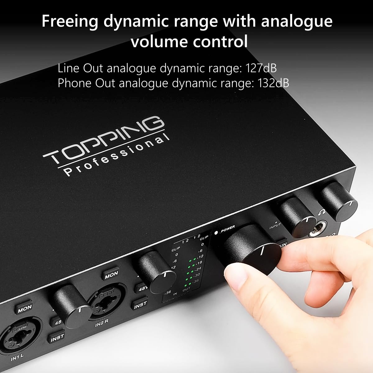 USB Audio Interface with 48V Phantom Power, Black V249281