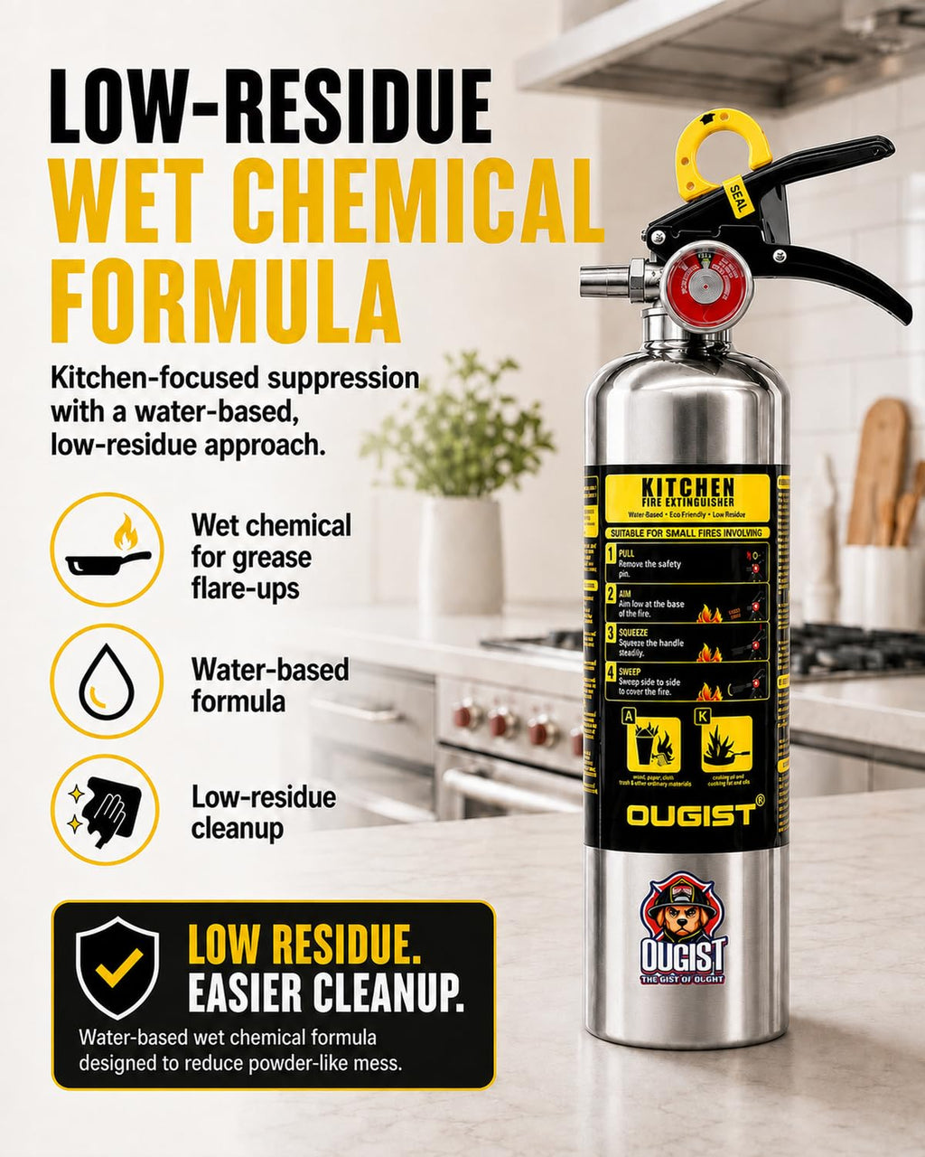 Class K Fire Extinguisher 34 Fl Oz Wet Chemical X420