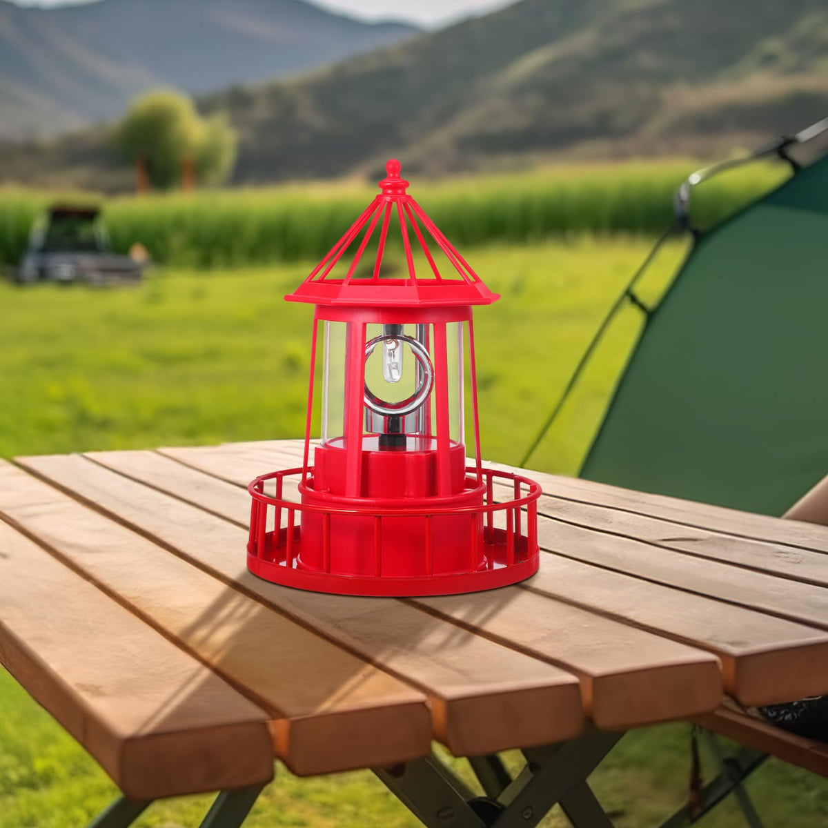 Solar Powered Rotating Iron Outdoor Garden Light A324