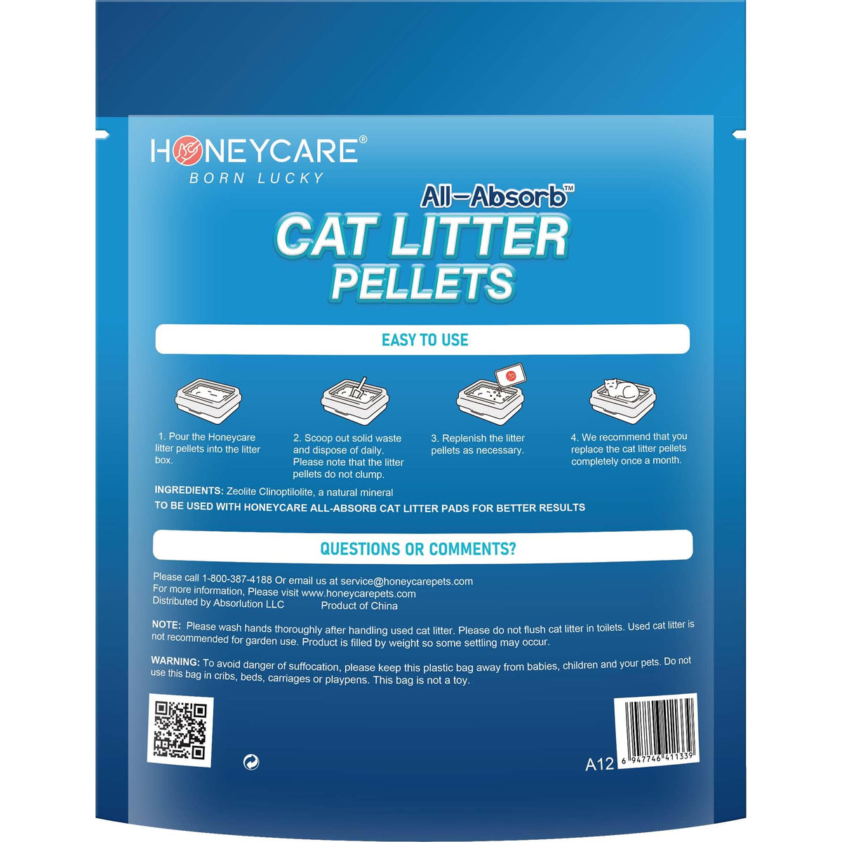 Cat Litter Pellets, Zeolite, 3.5 Lbs O183053