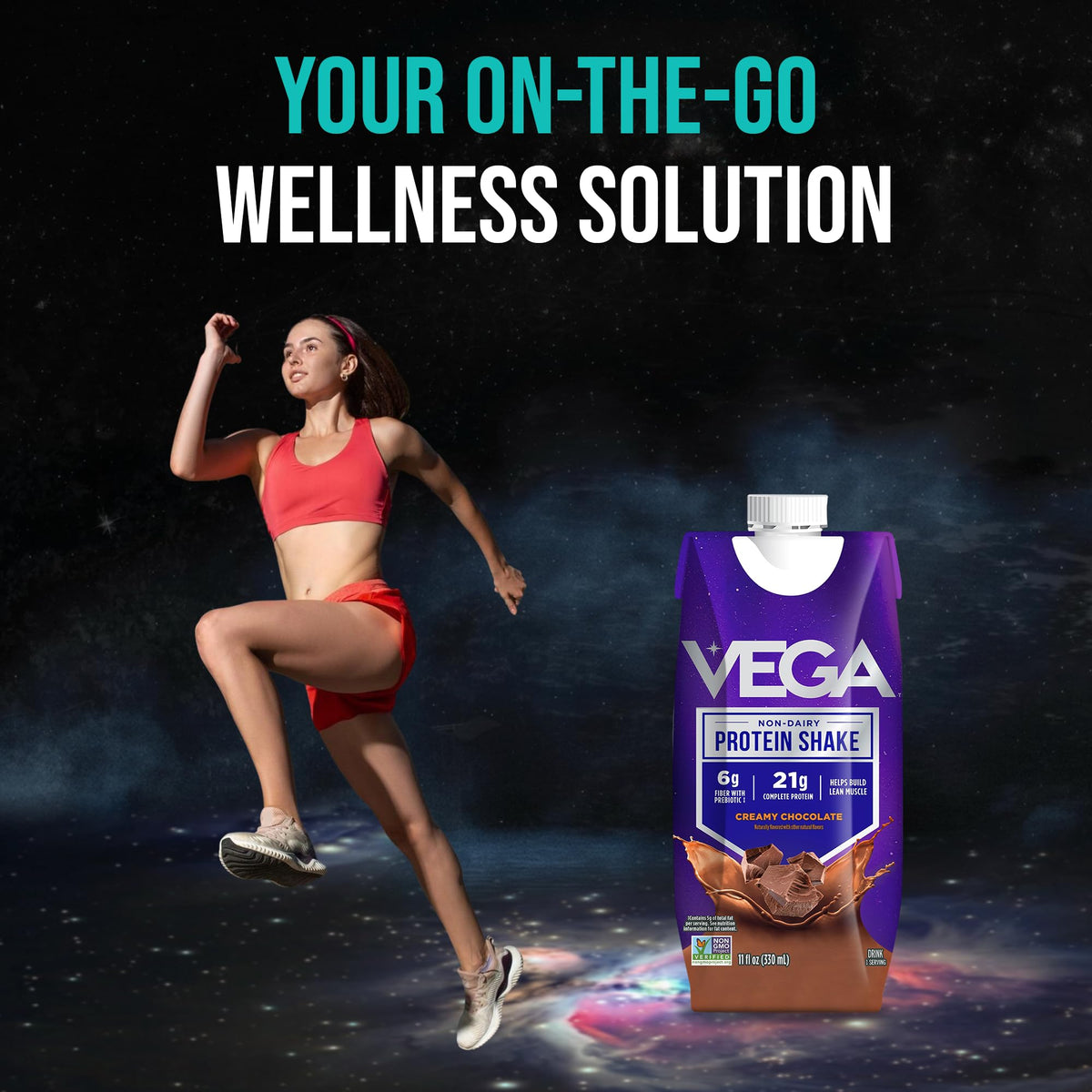 Creamy Chocolate Vegan Protein Shake 21g 330ml 12 Pack V52036