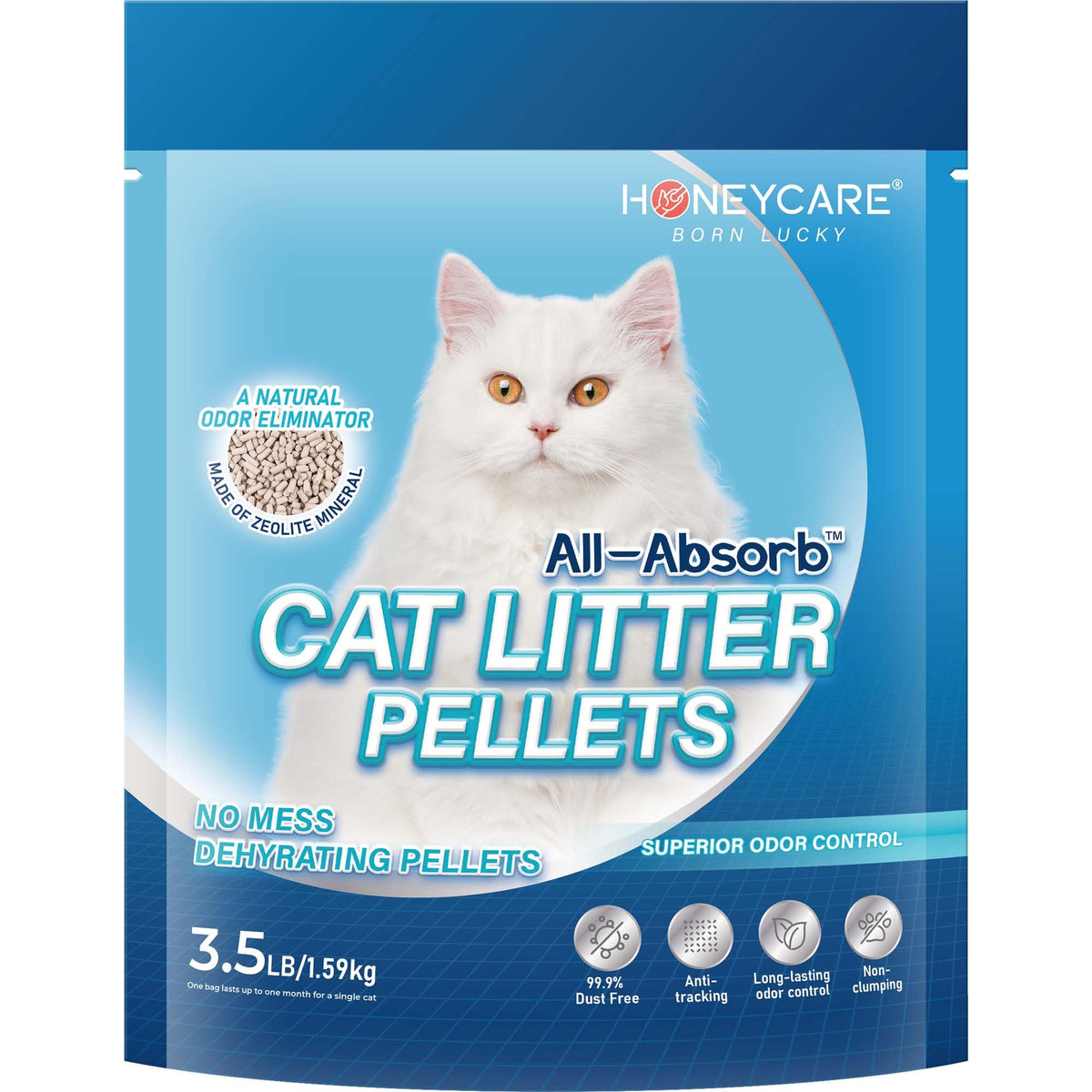 Cat Litter Pellets, Zeolite, 3.5 Lbs O183053