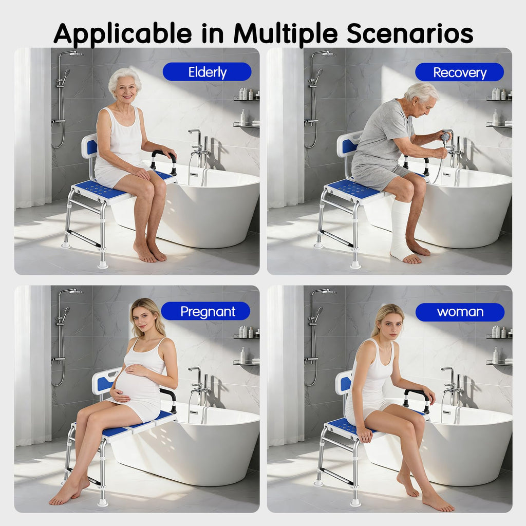 Heavy-Duty Adjustable Bathtub Transfer Bench O160486