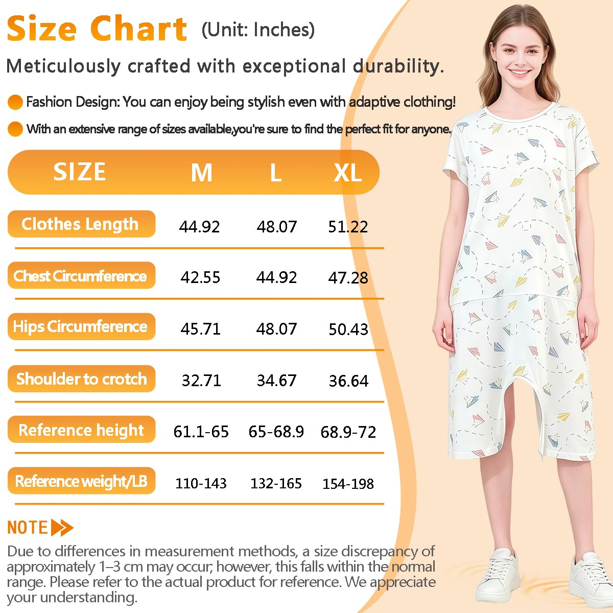 Anti-Strip Adaptive Jumpsuit with Back-Zipper R271