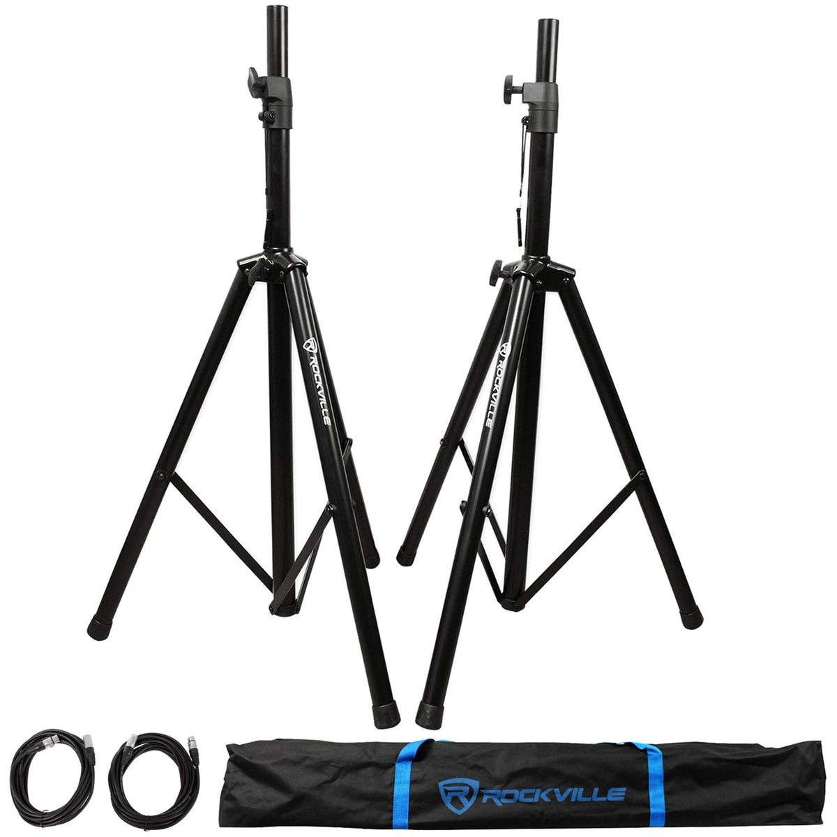 8" Powered DJ PA Speaker 2-Pack with Stands H88565