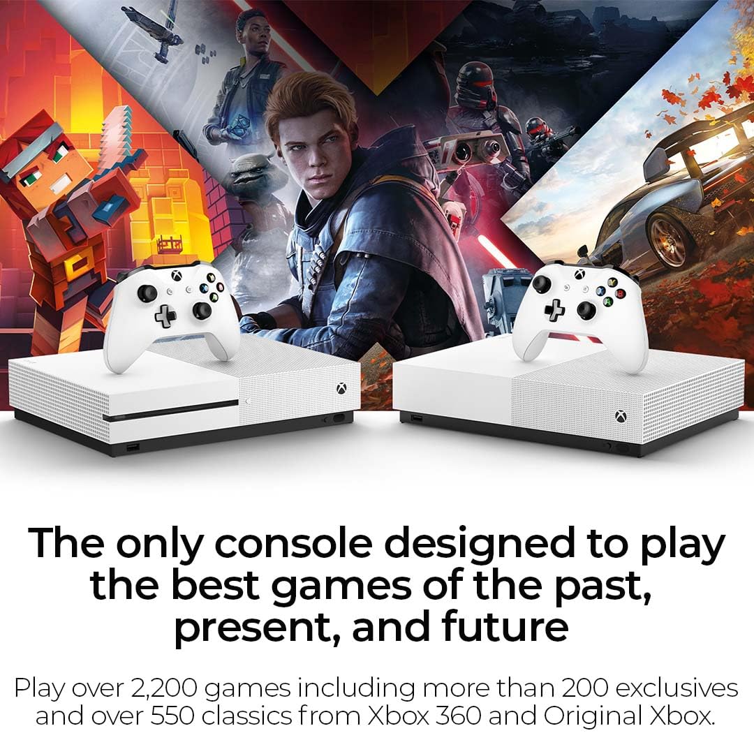 White 1TB All-Digital Console Bundle with Wireless Controller O6176