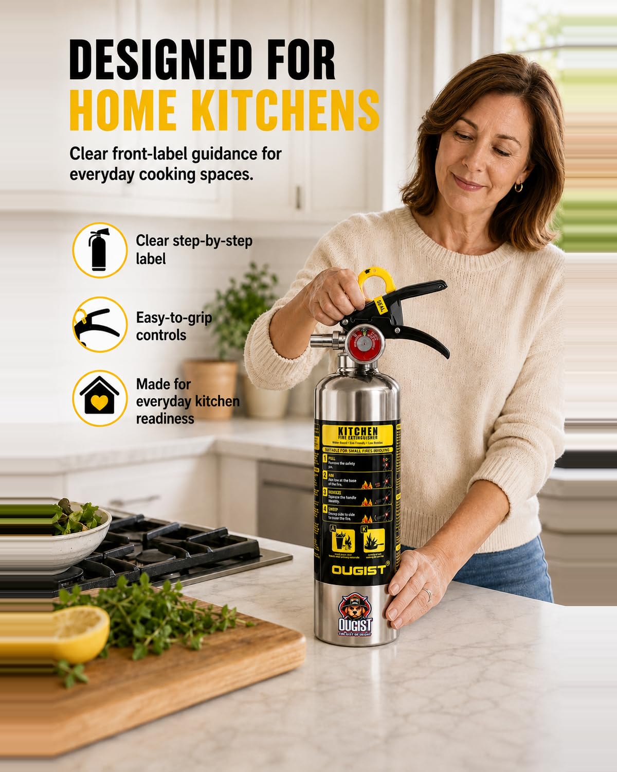 Class K Fire Extinguisher 34 Fl Oz Wet Chemical X420