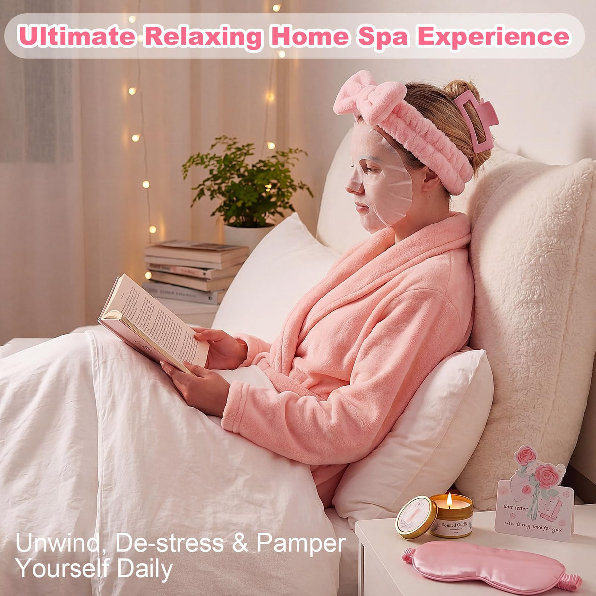 11 Pcs Pink Spa Gift Basket C3708