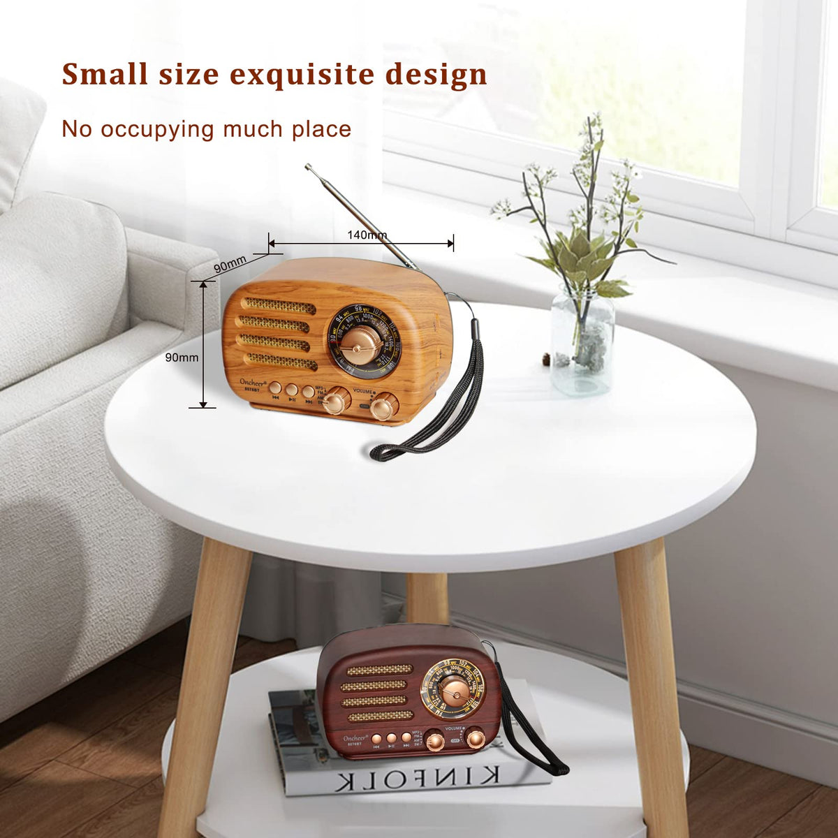 Portable Vintage Retro Bluetooth Speaker Radio with FM/AM/SW Bands U307429