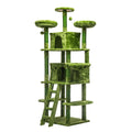 70.87" Green Multi-Level Cat Tree with Condos and Hammock U38951