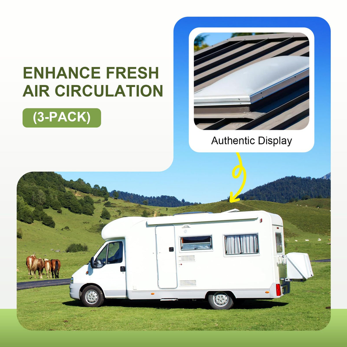 14" x 14" RV Roof Vent Cover (3Pcs) V62929